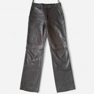 Prada Brown Leather pants size 46 EU
